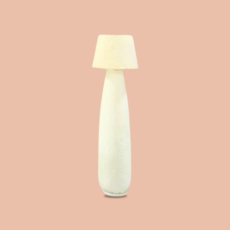 57-1-1.jpg Paper Mache Floor Lamp and Table Lamp - Image 1