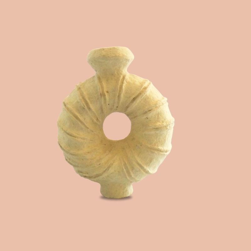 60-3.jpg Paper Mache Vase - Image 1